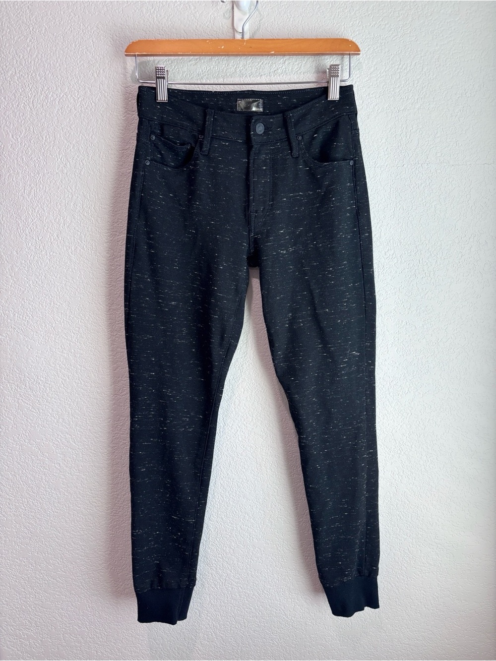 Mother The Trainer Jogger Pant in Black Sky Pirate Wash Women’s Size 24 Waist